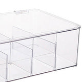 Coffee Condiment Organizer PET Detachable Transparency Baffle Tea Bag Packet Organizers for Coffee Tea Sock Storage