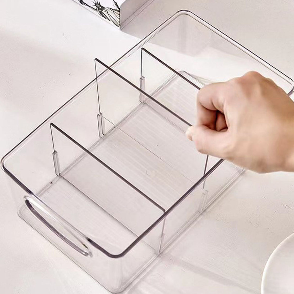 Coffee Condiment Organizer PET Detachable Transparency Baffle Tea Bag Packet Organizers for Coffee Tea Sock Storage