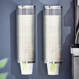 Plastic Disposable Paper Cups Dispenser Wall Mount Pull Type Water Cooler Cup Dispenser Automatic Remover Cup Holder for Home Hospital Gym Office