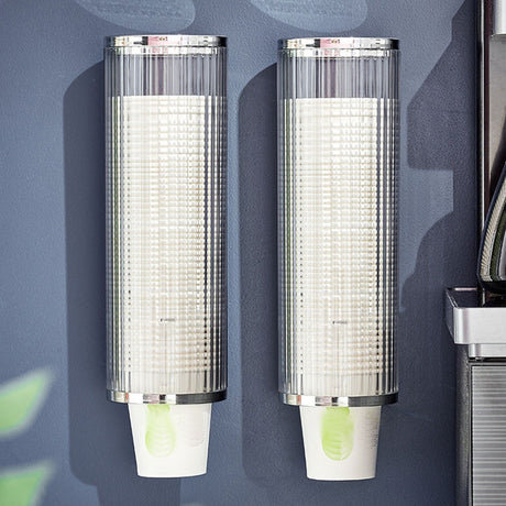 Plastic Disposable Paper Cups Dispenser Wall Mount Pull Type Water Cooler Cup Dispenser Automatic Remover Cup, image 6