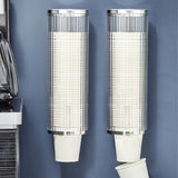 Plastic Disposable Paper Cups Dispenser Wall Mount Pull Type Water Cooler Cup Dispenser Automatic Remover Cup Holder for Home Hospital Gym Office - Close-Up Angle