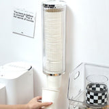 Plastic Disposable Paper Cups Dispenser Wall Mount Pull Type Water Cooler Cup Dispenser Automatic Remover Cup Holder for Home Hospital Gym Office