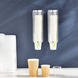 Plastic Disposable Paper Cups Dispenser Wall Mount Pull Type Water Cooler Cup Dispenser Automatic Remover Cup Holder for Home Hospital Gym Office