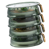 Transparent Green Insulated Food Cover Stackable Multilayer Dustproof Thermal Vegetable Storage Cover 4 Layer