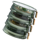 Transparent Green Insulated Food Cover Stackable Multilayer Dustproof Thermal Vegetable Storage Cover 4 Layer - Top-Down View