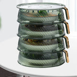 Transparent Green Insulated Food Cover Stackable Multilayer Dustproof Thermal Vegetable Storage Cover 4 Layer