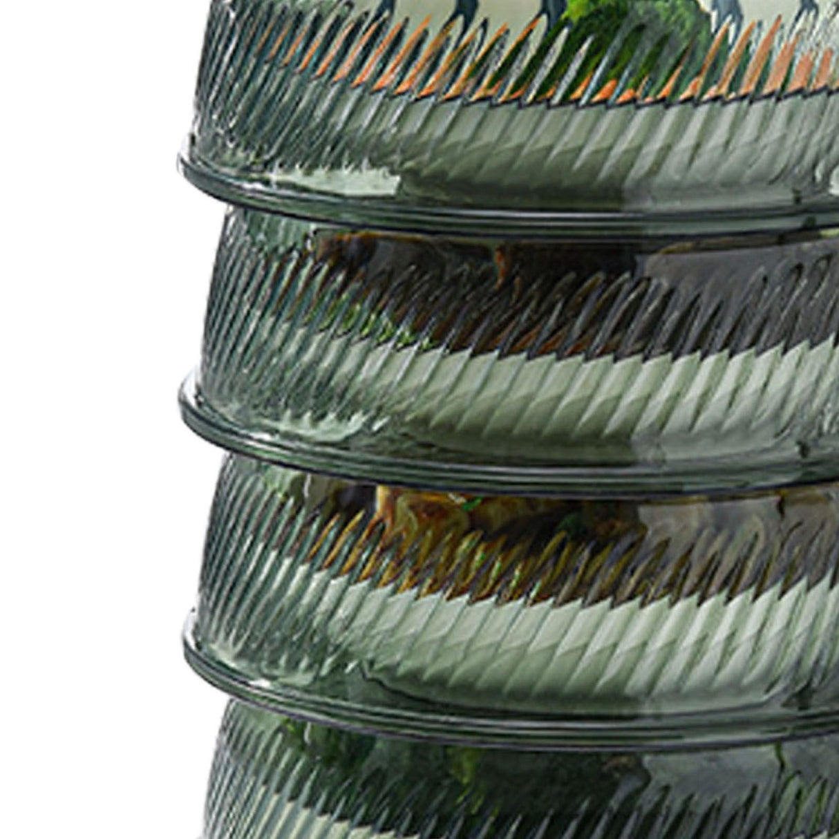 Transparent Green Insulated Food Cover Stackable Multilayer Dustproof Thermal Vegetable Storage Cover 4 Layer