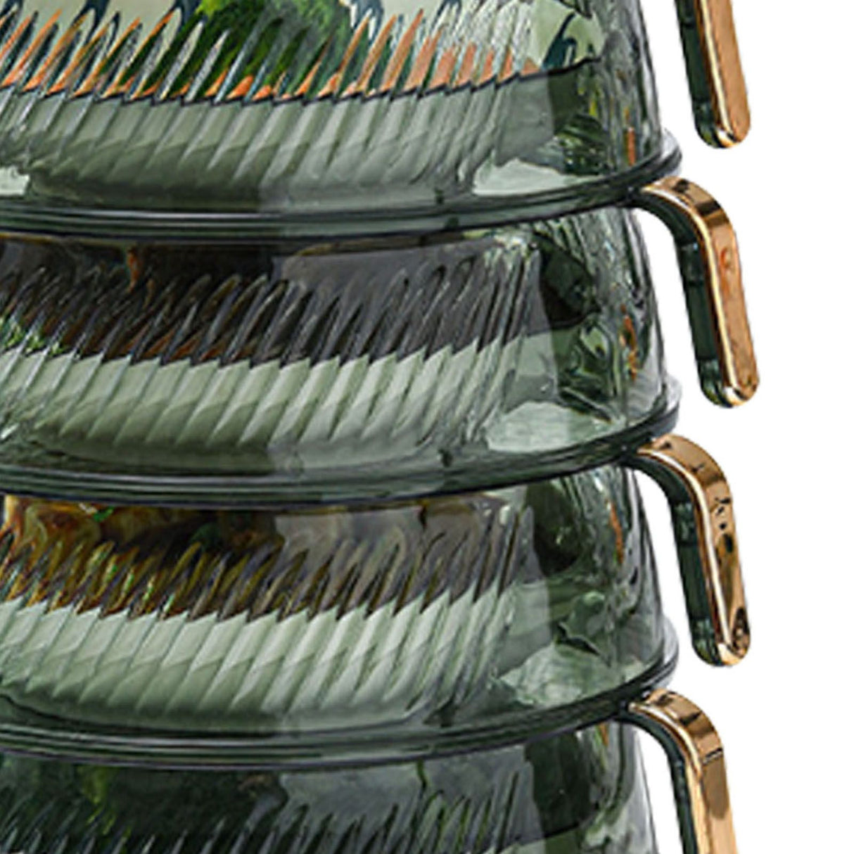 Transparent Green Insulated Food Cover Stackable Multilayer Dustproof Thermal Vegetable Storage Cover 4 Layer