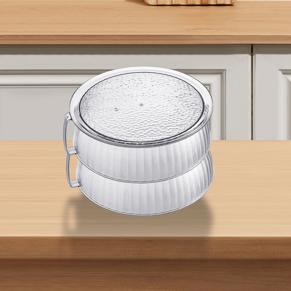 Multilayer Food Cover Multifunctional Transparent Food Cover Fresh Keeping Insulated Dish Cover for Kitchen Dining Table 2 Layers