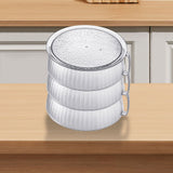 Multilayer Food Cover Multifunctional Transparent Food Cover Fresh Keeping Insulated Dish Cover for Kitchen Dining Table 3 Layers - Low Angle