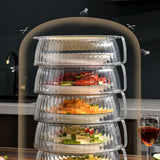 Multilayer Food Cover Multifunctional Transparent Food Cover Fresh Keeping Insulated Dish Cover for Kitchen Dining Table 3 Layers