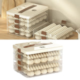 Dumpling Storage Box Large Capacity Multi Layer Transparent Plastic Airtight Food Container Kitchen Supplies 4 Layers - Top-Down View