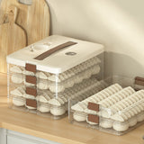 Dumpling Storage Box Large Capacity Multi Layer Transparent Plastic Airtight Food Container Kitchen Supplies 4 Layers - 45-Degree Angle
