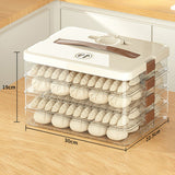 Dumpling Storage Box Large Capacity Multi Layer Transparent Plastic Airtight Food Container Kitchen Supplies 4 Layers - Extra Image