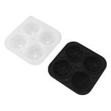 2Pcs Silicone Ice Cube Molds Fun Shapes Round Sphere Ball Mold for Whiskey Cocktails Game Day Soccer - Front View
