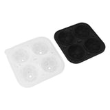 2Pcs Silicone Ice Cube Molds Fun Shapes Round Sphere Ball Mold for Whiskey Cocktails Game Day Soccer - Side View