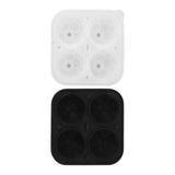2Pcs Silicone Ice Cube Molds Fun Shapes Round Sphere Ball Mold for Whiskey Cocktails Game Day Soccer - 45-Degree Angle
