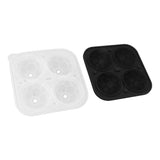2Pcs Silicone Ice Cube Molds Fun Shapes Round Sphere Ball Mold for Whiskey Cocktails Game Day Soccer - Close-Up Angle
