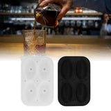 2Pcs Silicone Ice Cube Molds Fun Shapes Round Sphere Ball Mold for Whiskey Cocktails Game Day Rugby