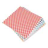 240 Sheets Checkered Dry Waxed Deli Paper Sheets Grease Resistant Food Basket Liners Deli Wrap Wax Paper Sheets for Sandwiches - Front View