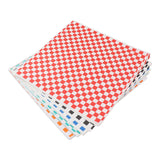 240 Sheets Checkered Dry Waxed Deli Paper Sheets Grease Resistant Food Basket Liners Deli Wrap Wax Paper Sheets for Sandwiches - Rear View