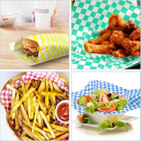 240 Sheets Checkered Dry Waxed Deli Paper Sheets Grease Resistant Food Basket Liners Deli Wrap Wax Paper Sheets for Sandwiches
