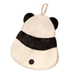 Hand Towel Thickened Cute Cartoon Animal Pattern Absorbent Hanging Kitchen Towel for Kids Home Panda Pattern