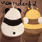 Hand Towel Thickened Cute Cartoon Animal Pattern Absorbent Hanging Kitchen Towel for Kids Home Panda Pattern