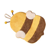 Hand Towel Thickened Cute Cartoon Animal Pattern Absorbent Hanging Kitchen Towel for Kids Home Bee Pattern - Front View