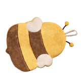Hand Towel Thickened Cute Cartoon Animal Pattern Absorbent Hanging Kitchen Towel for Kids Home Bee Pattern - Close-Up Angle