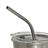 Stainless Steel Cold Tumbler 500ml with Metal Straws Lid Iced Coffee Travel Mug for Coffee Water Tea Happy Bear