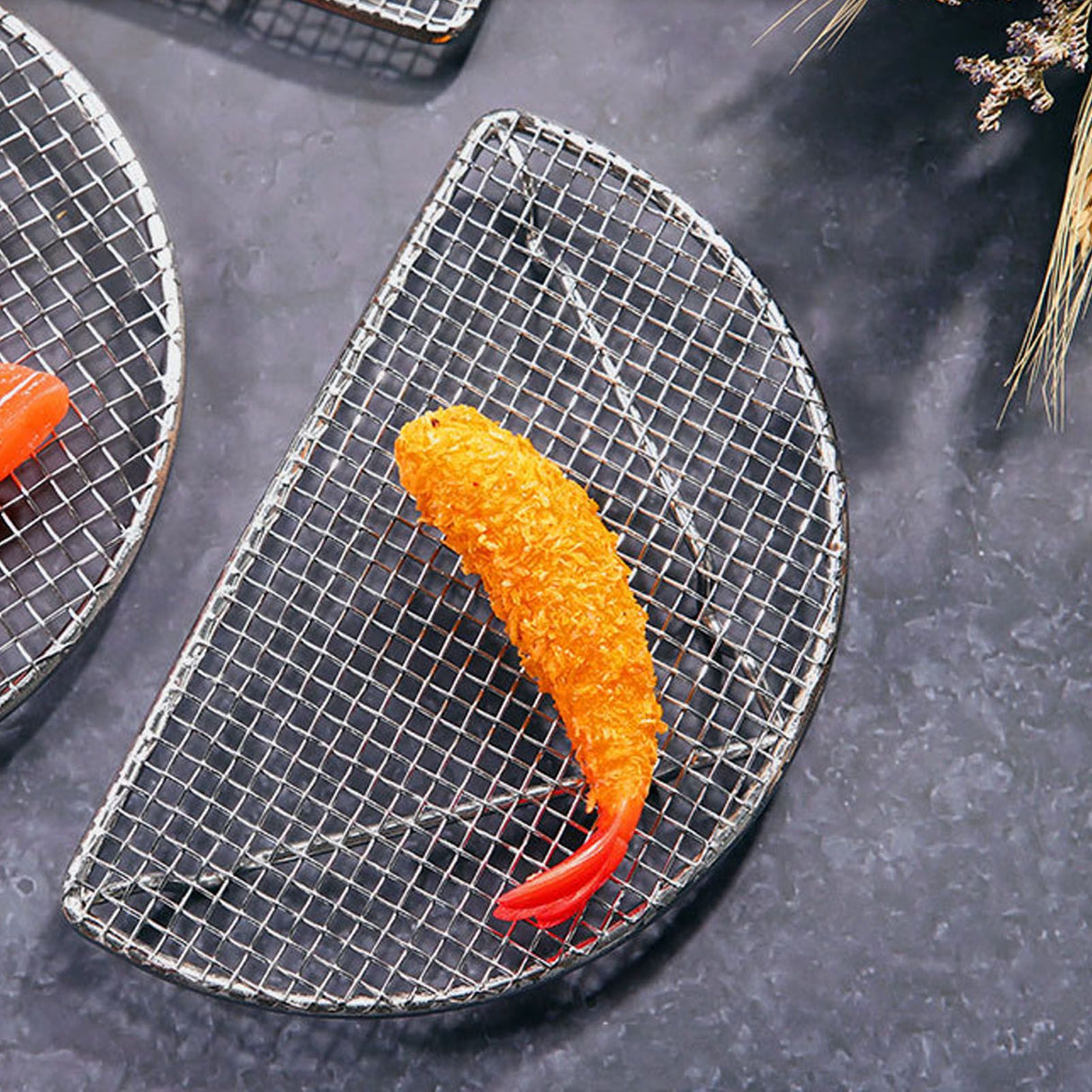 Cooling Racks for Baking Stainless Steel Wire Cooking Rack High Temperature Resistant Oven Safe for Cooking Roasting Grilling Small Semicircle 16CM