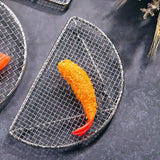 Cooling Racks for Baking Stainless Steel Wire Cooking Rack High Temperature Resistant Oven Safe for Cooking Roasting Grilling Small Semicircle 16CM