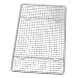 Cooling Racks for Baking Stainless Steel Wire Cooking Rack High Temperature Resistant Oven Safe for Cooking Roasting Grilling Rectangle 19.2CM - Top-Down View