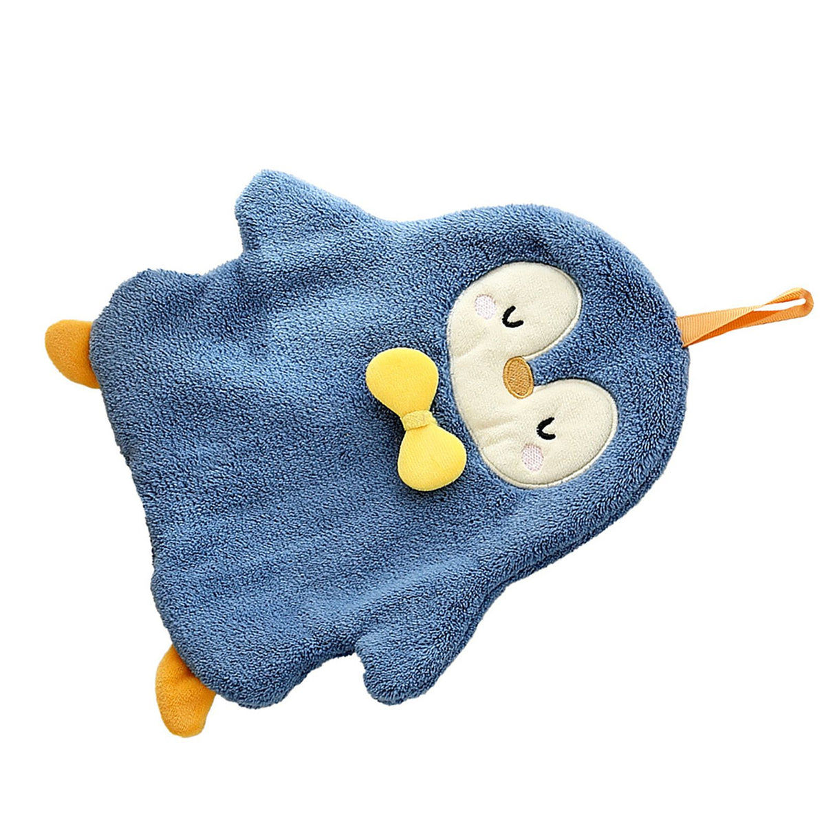 Animal Hand Towel Soft Cute Wall Mounted Dish Cloth Hand Dry Towel for Kitchen Bathroom Penguin