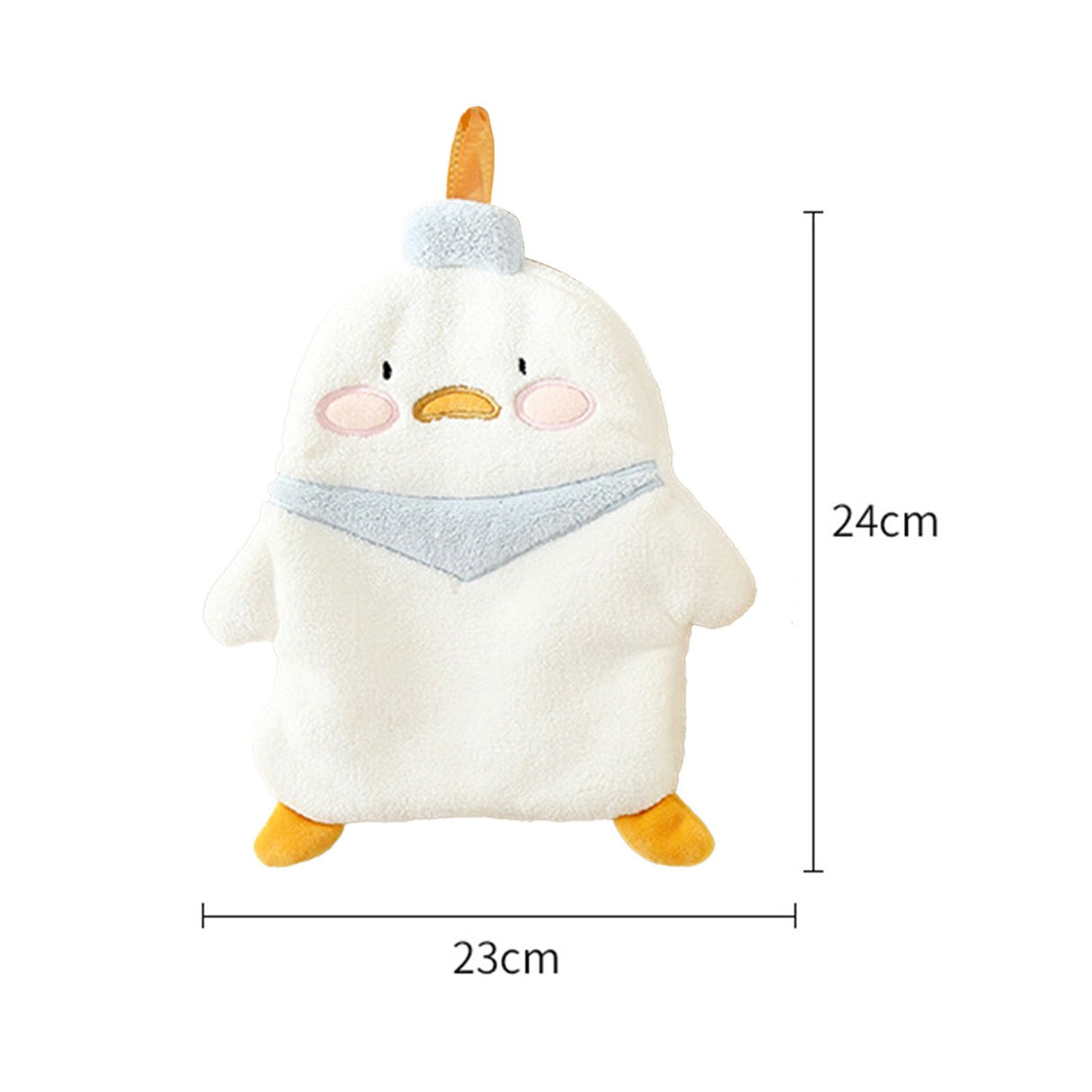 Animal Hand Towel Soft Cute Wall Mounted Dish Cloth Hand Dry Towel for Kitchen Bathroom Duck