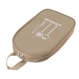 Camping Travel Cooking Utensils Bag Travel Cookware Pouch Bag with Handle for BBQ Camp Cookware Kitchen Kit Khaki
