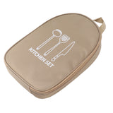 Camping Travel Cooking Utensils Bag Travel Cookware Pouch Bag with Handle for BBQ Camp Cookware Kitchen Kit Khaki