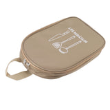 Camping Travel Cooking Utensils Bag Travel Cookware Pouch Bag with Handle for BBQ Camp Cookware Kitchen Kit Khaki