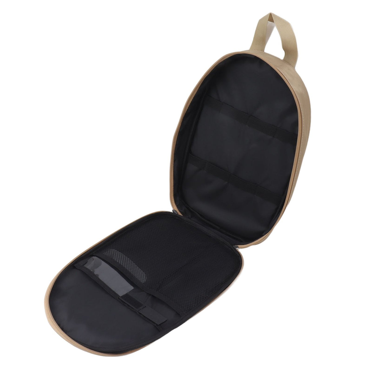 Camping Travel Cooking Utensils Bag Travel Cookware Pouch Bag with Handle for BBQ Camp Cookware Kitchen Kit Khaki