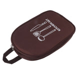 Camping Travel Cooking Utensils Bag Travel Cookware Pouch Bag with Handle for BBQ Camp Cookware Kitchen Kit Brown