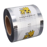 Cup Sealer Film 2000PCS Per Roll CPP Cute Giraffe Pattern Milk Tea Cup Sealing Film for Plastic and Paper Cup 90 to 95mm
