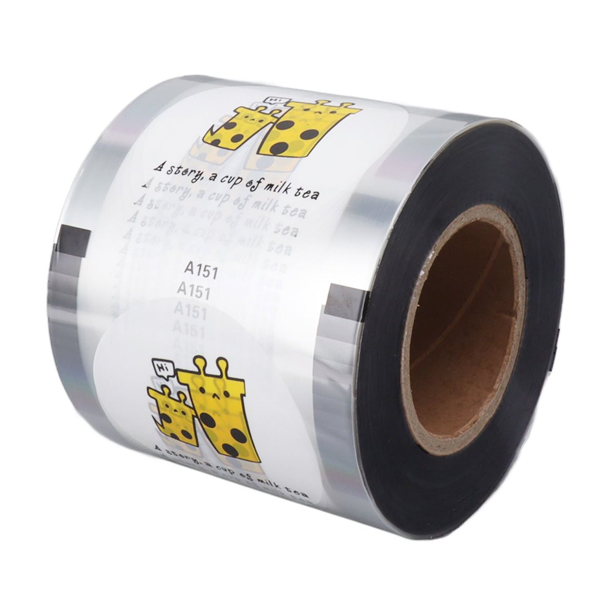 Cup Sealer Film 2000PCS Per Roll CPP Cute Giraffe Pattern Milk Tea Cup Sealing Film for Plastic and Paper Cup 90 to 95mm