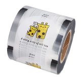 Cup Sealer Film 2000PCS Per Roll CPP Cute Giraffe Pattern Milk Tea Cup Sealing Film for Plastic and Paper Cup 90 to 95mm