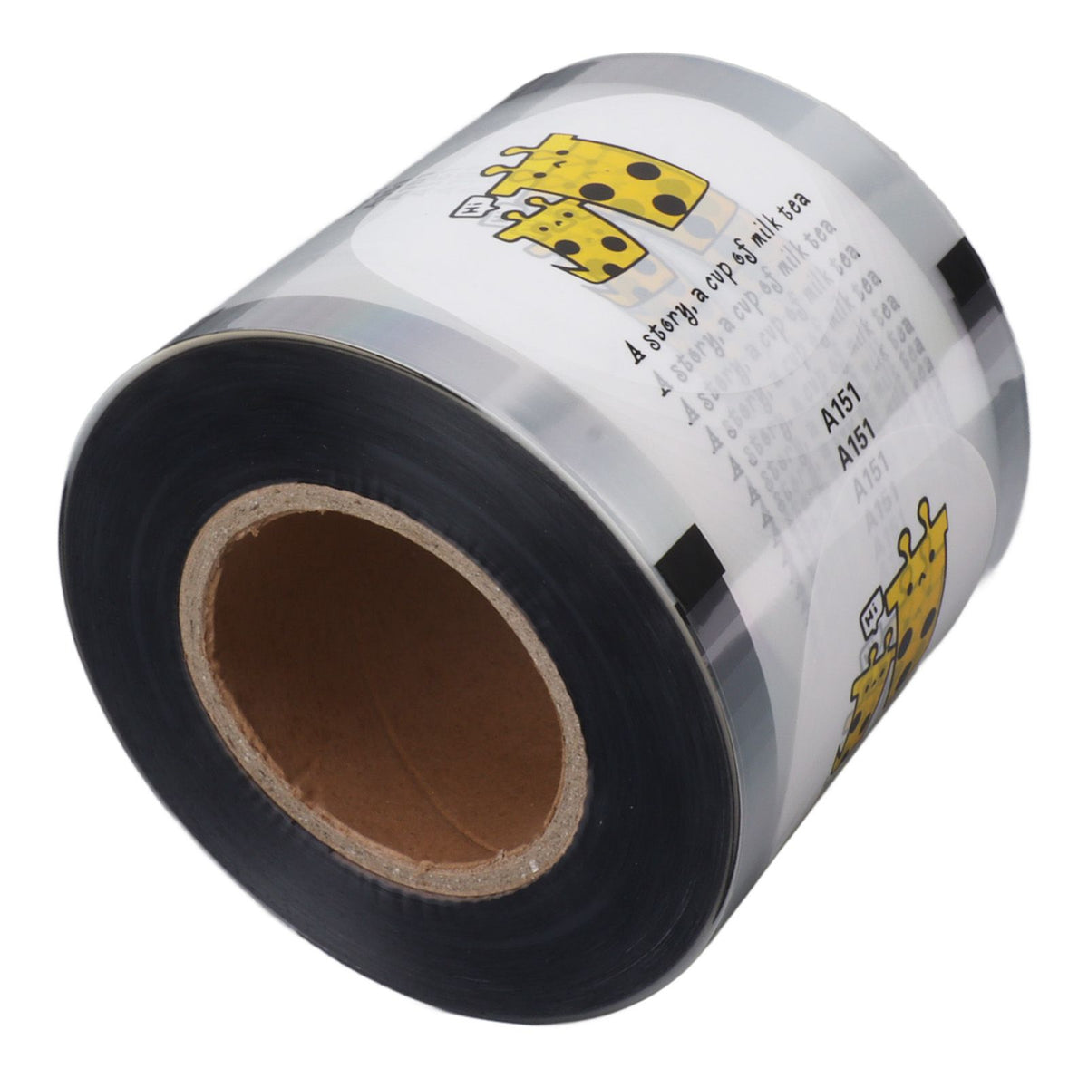 Cup Sealer Film 2000PCS Per Roll CPP Cute Giraffe Pattern Milk Tea Cup Sealing Film for Plastic and Paper Cup 90 to 95mm