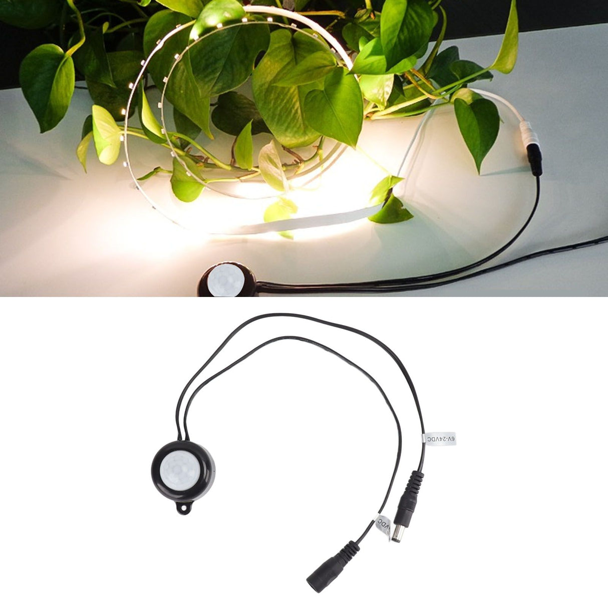 PIR Motion Detector Switch DC 6‑24V 5A Automatic PIR Infrared Motion Human Body Detector Switch for LED Cabinet Light