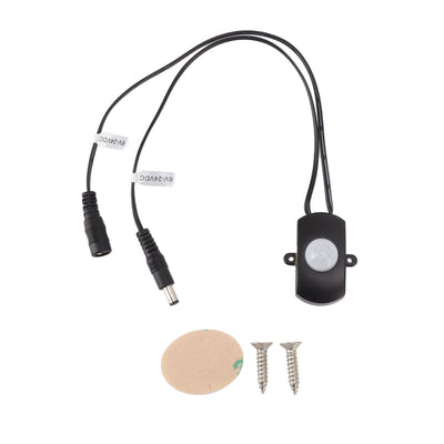 PIR Motion Detector Switch 120 Degree Angle Mini Infrared Auto Switch Detector for LED Strip Security System DC 6‑24V