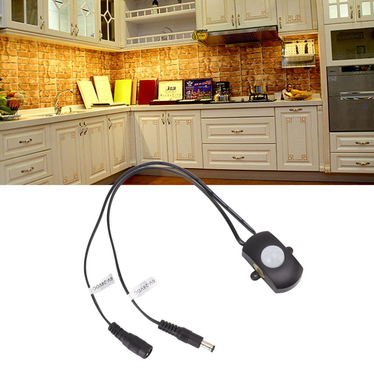 PIR Motion Detector Switch 120 Degree Angle Mini Infrared Auto Switch Detector for LED Strip Security System DC 6‑24V