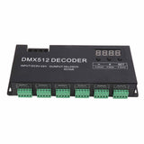 24 Channel DMX Decoder Digital Display RGBW DMX512 Dimming Driver LED Controller for Stage Bar DC5V‑24V