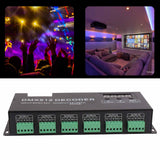 24 Channel DMX Decoder Digital Display RGBW DMX512 Dimming Driver LED Controller for Stage Bar DC5V‑24V